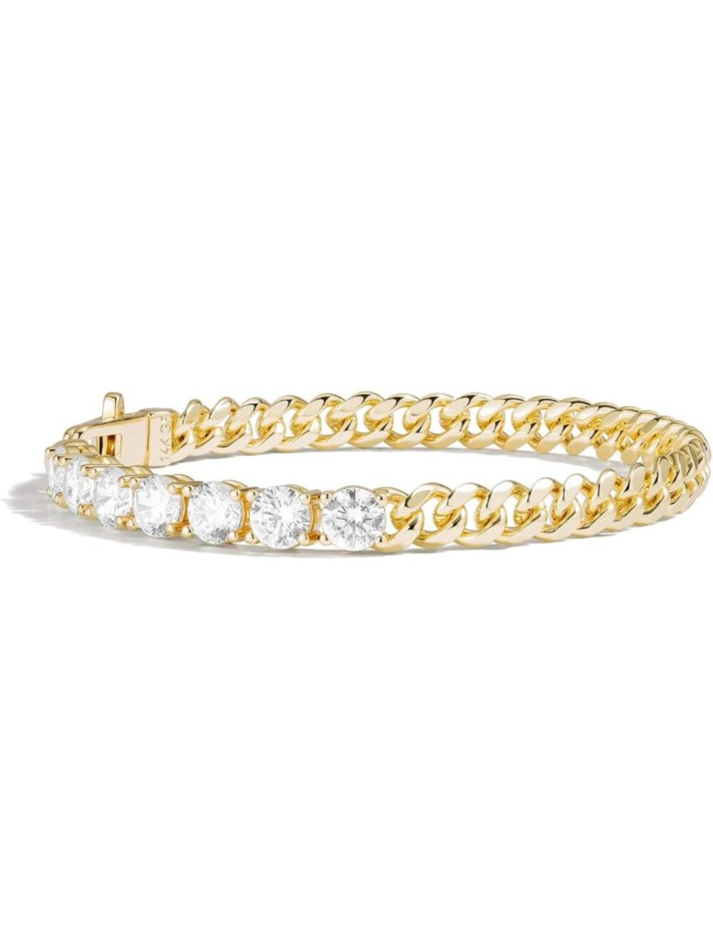 14k Gold Filled Miami Cuban Link Bracelet - Stylish Women's Gold Bracelet